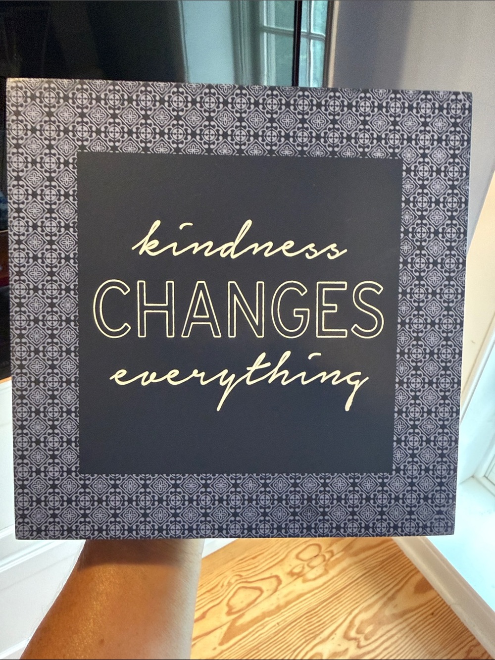 Kindness Changes Everything Wall Art - Navy & Cream